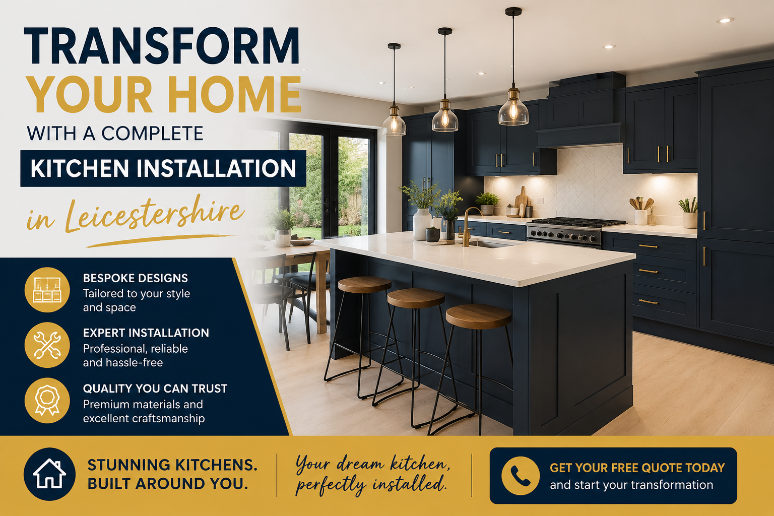 Complete Kitchen Installation in Leicestershire